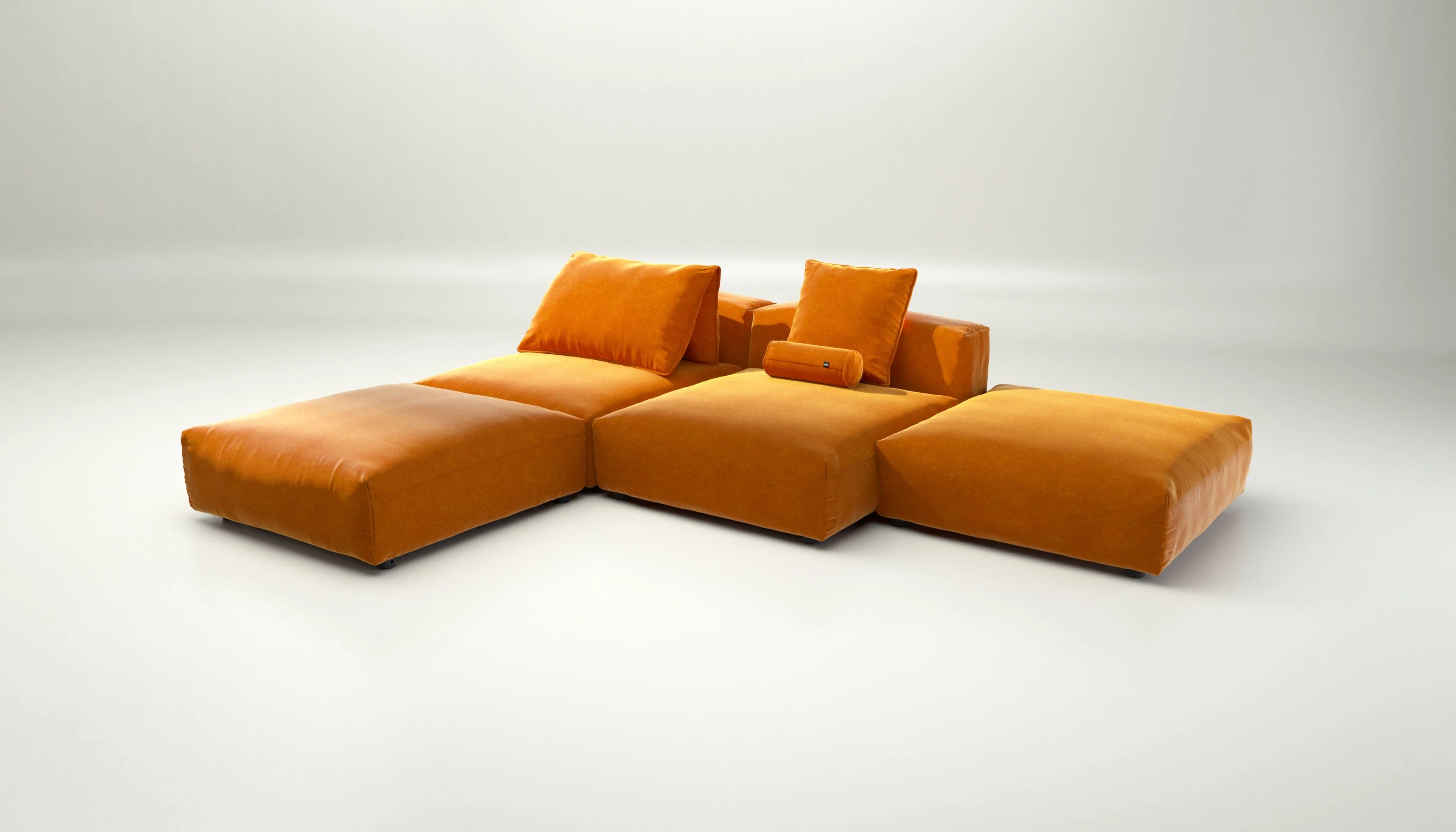 vetsak | Sofa Set 08 - Daybed - Suave - Orange Blaze | Modulares Sofa | 6 Sitzer | Outdoor Island | Double lounger - Image 4