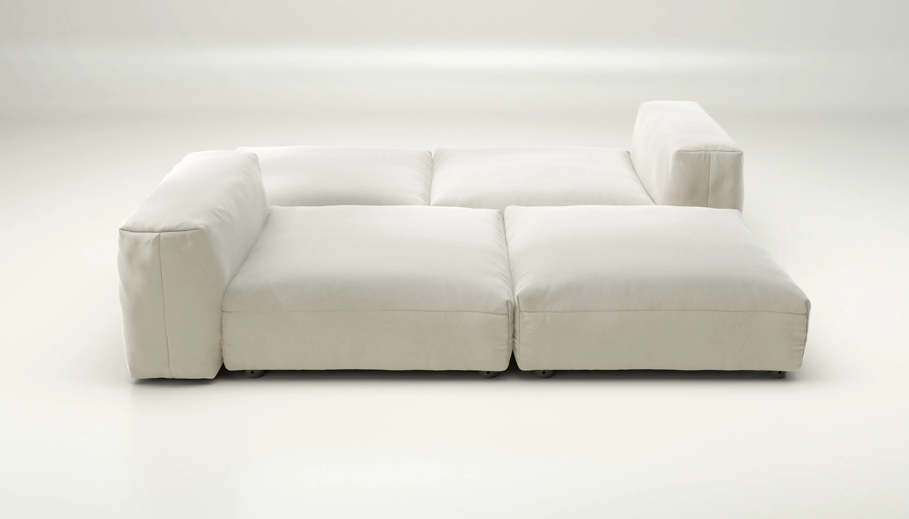 vetsak | Sofa Set 08 - Daybed - Suave - Pearl | Modular Sofa | 6 Seater | Outdoor Island | Double lounger - Image 2
