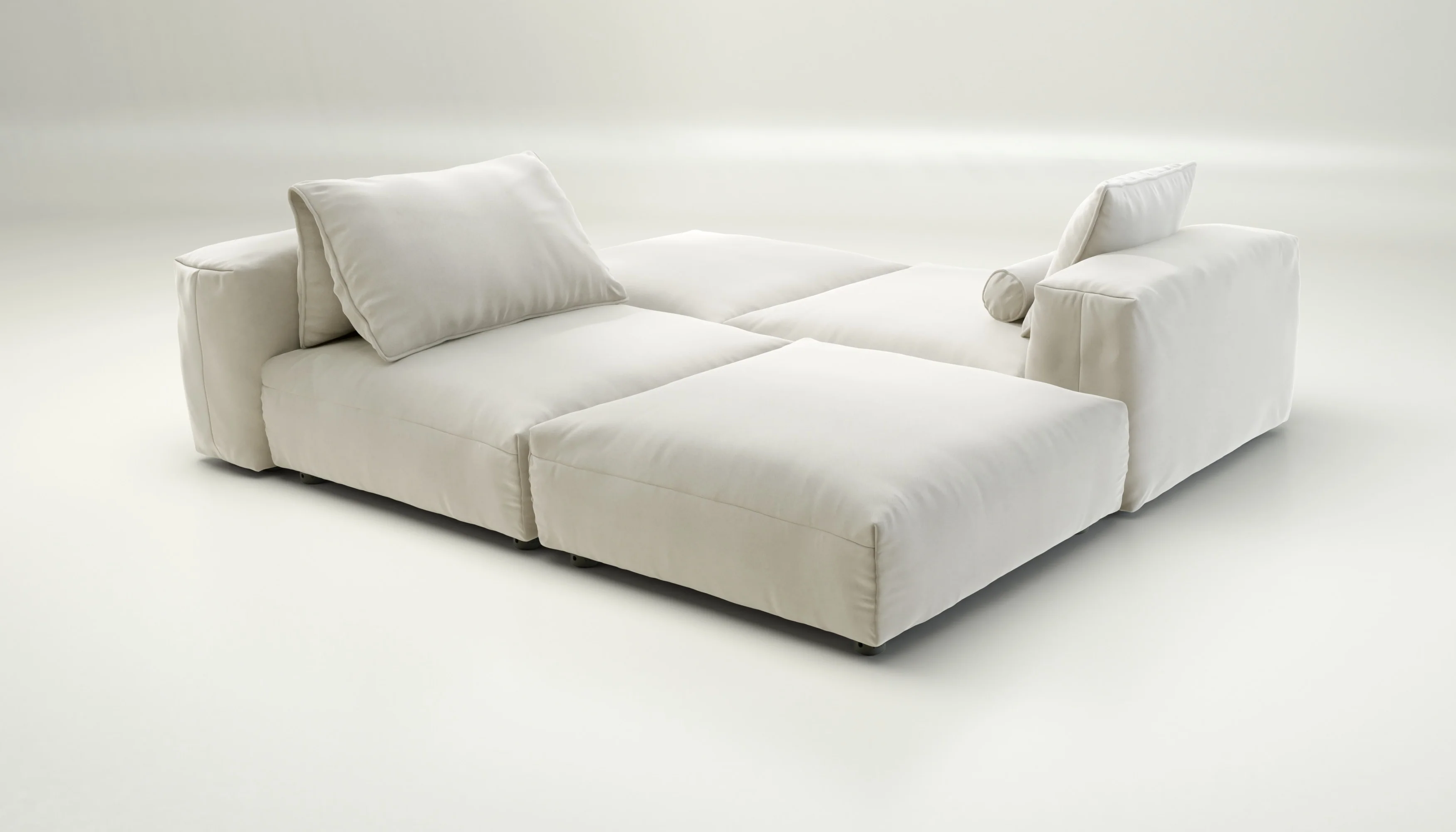 vetsak | Sofa Set 08 - Daybed - Suave - Pearl | Modular Sofa | 6 Seater | Outdoor Island | Double lounger - Image 3