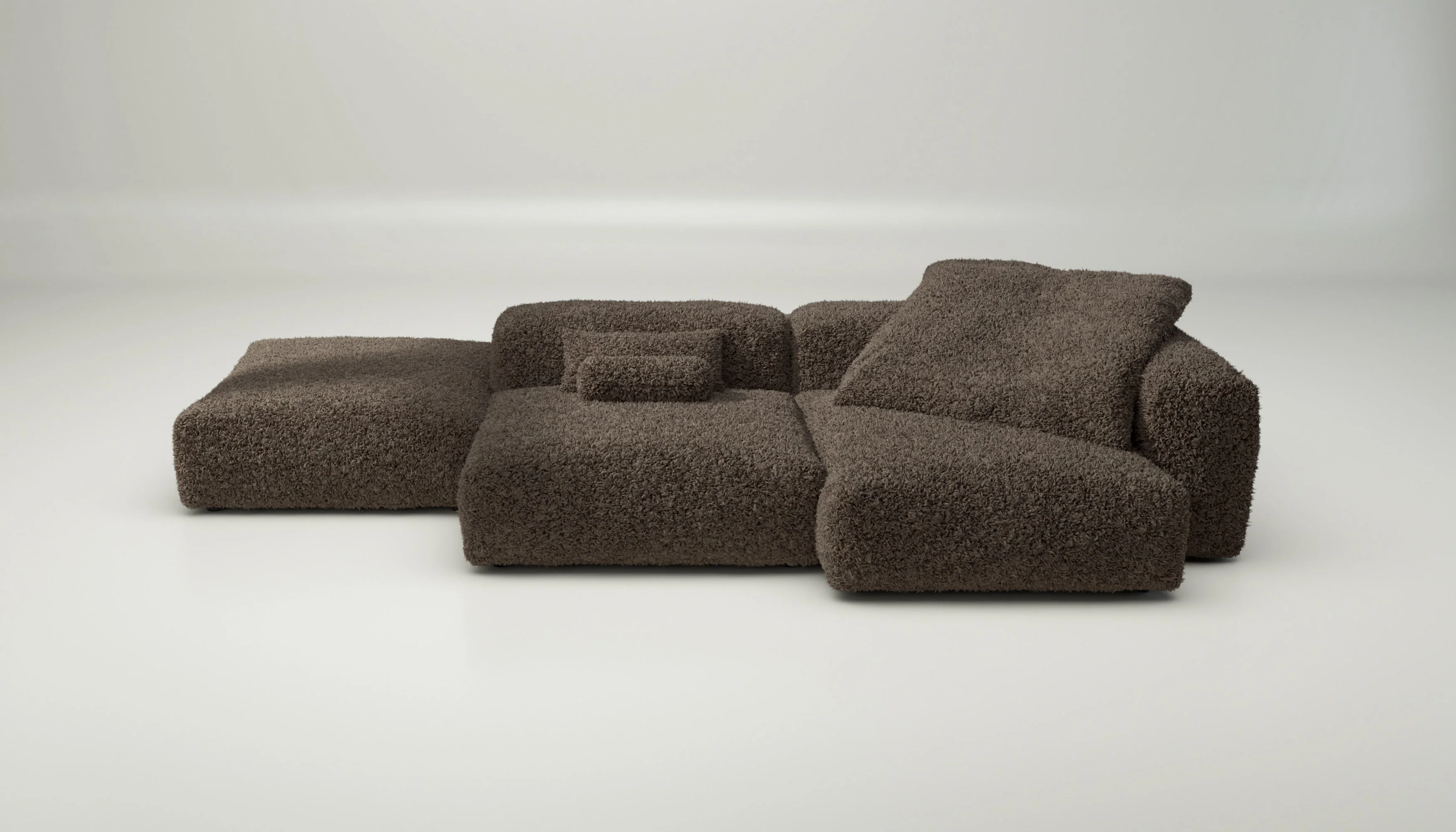 vetsak | Sofa Set 09 - The Island - Doodle - Cacao | Modulares Sofa | 7 Sitzer | Sofa Island