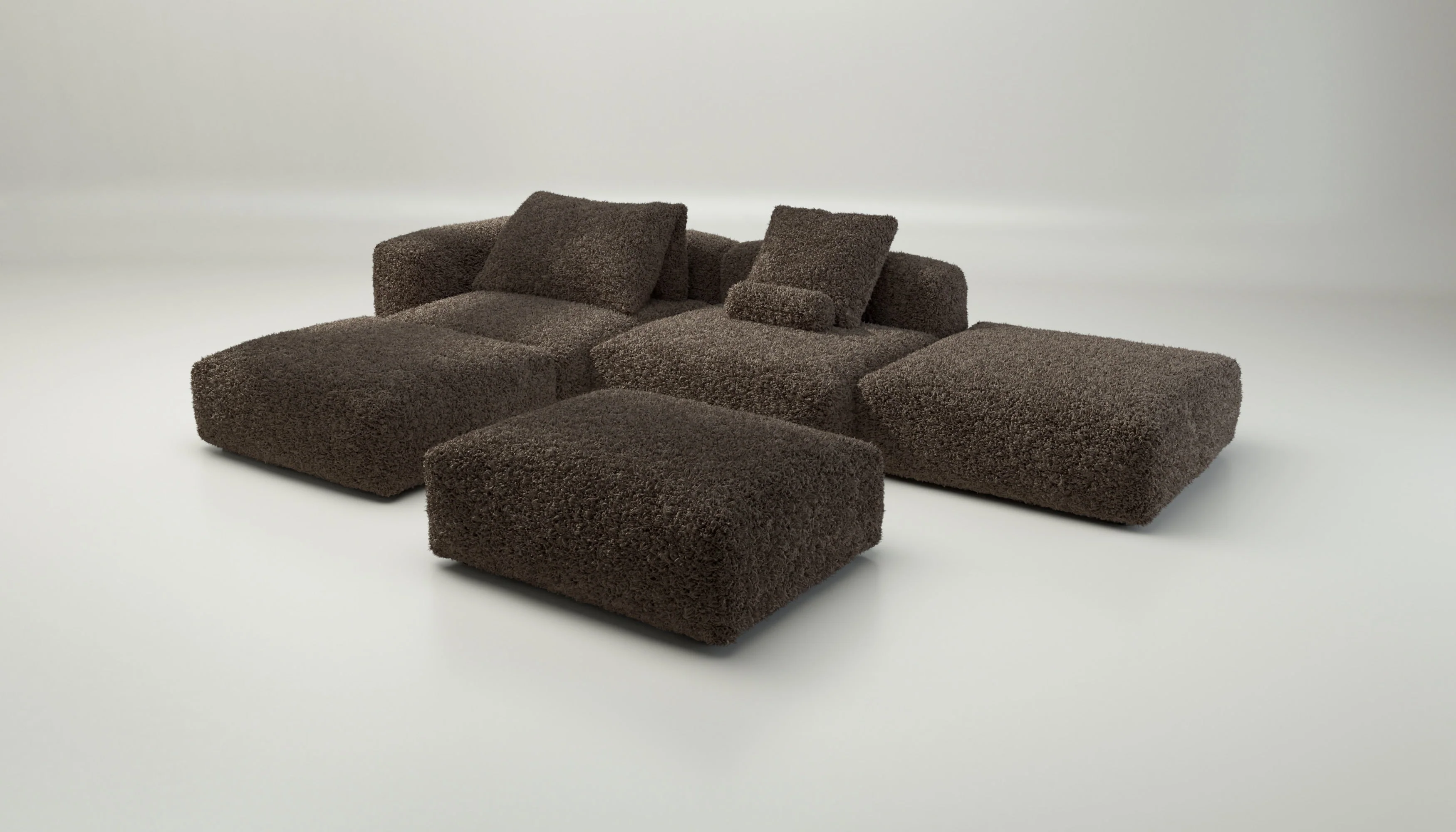 vetsak | Sofa Set 09 - The Island - Doodle - Cacao | Modulares Sofa | 7 Sitzer | Sofa Island - Image 3
