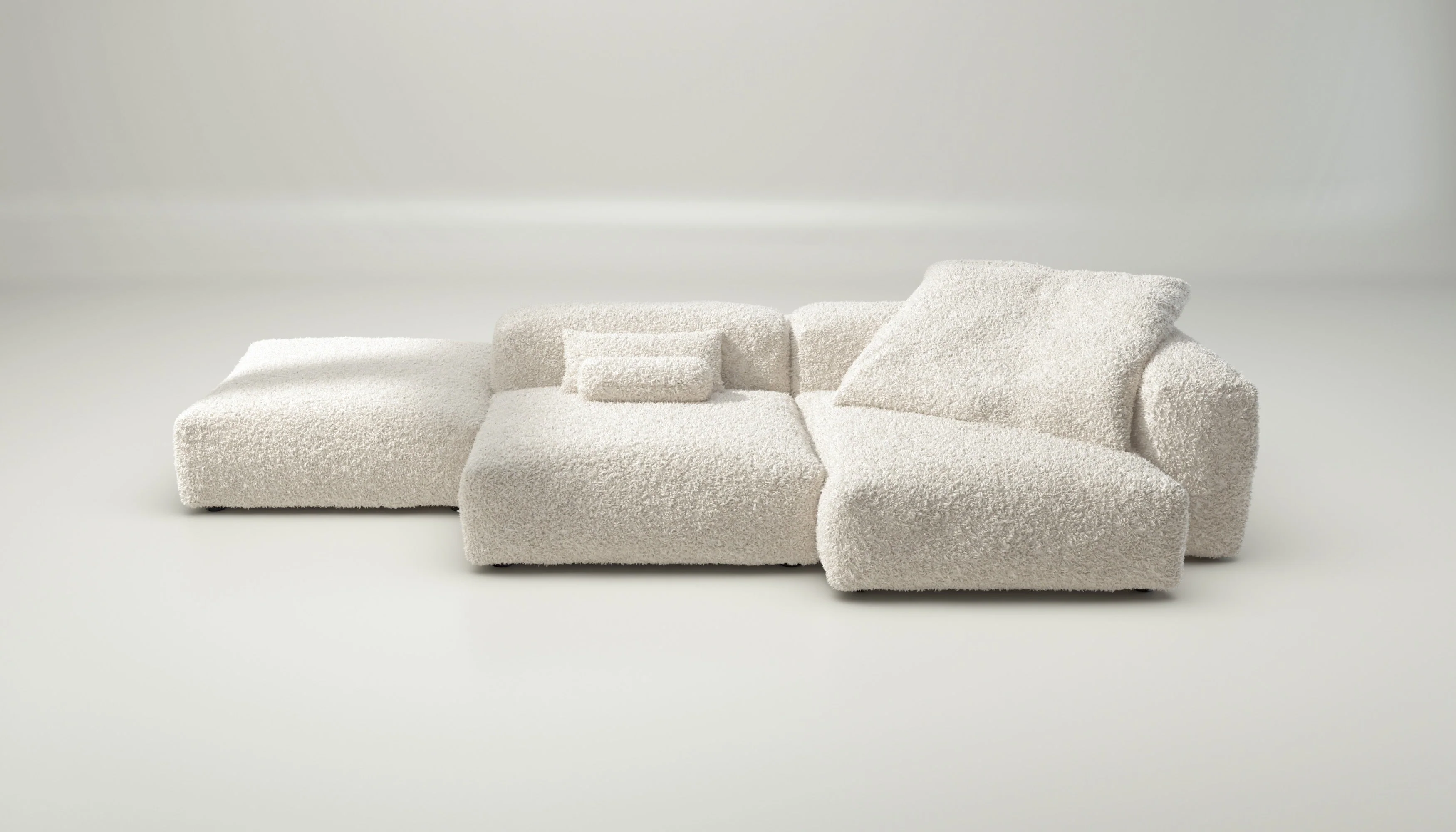 vetsak | Sofa Set 09 - The Island - Doodle - Creme | Modulares Sofa | 7 Sitzer | Sofa Island