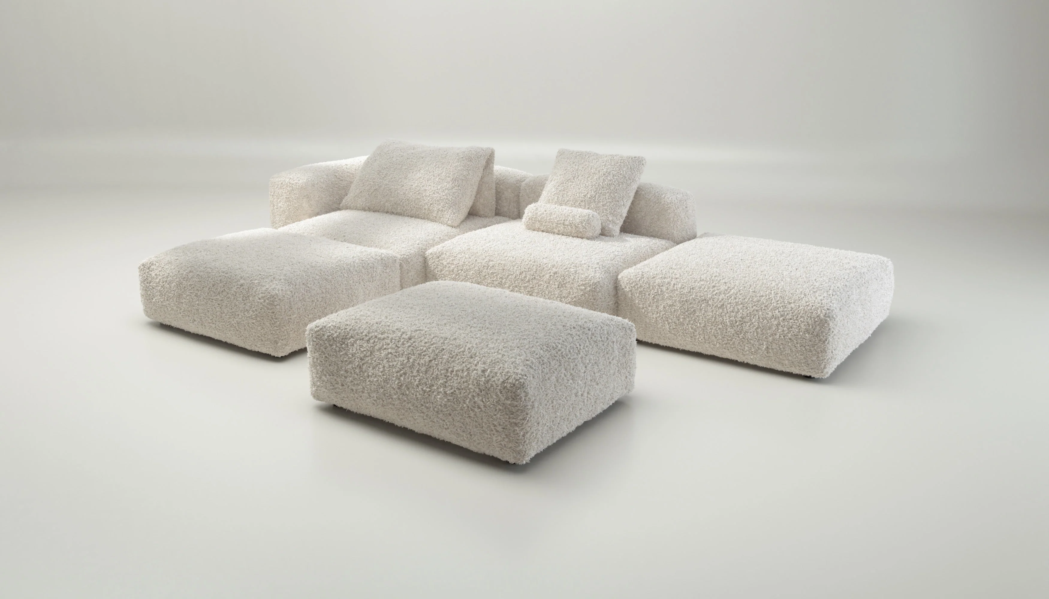 vetsak | Sofa Set 09 - The Island - Doodle - Creme | Modulares Sofa | 7 Sitzer | Sofa Island - Image 4