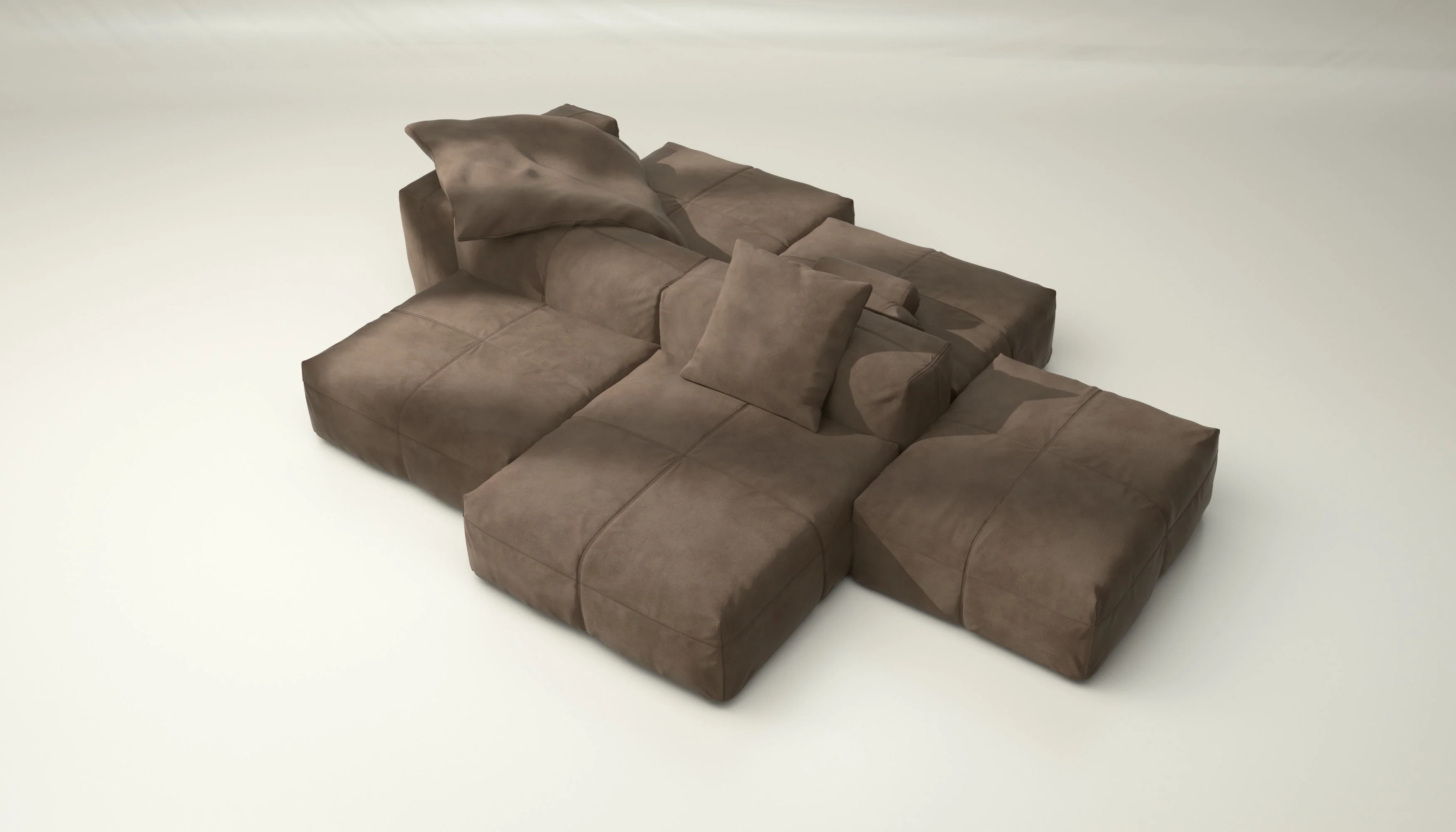 vetsak | Sofa Set 09 - The Island - leather - cacao | Modulares Sofa | 7 Sitzer | Sofa Island - Image 3