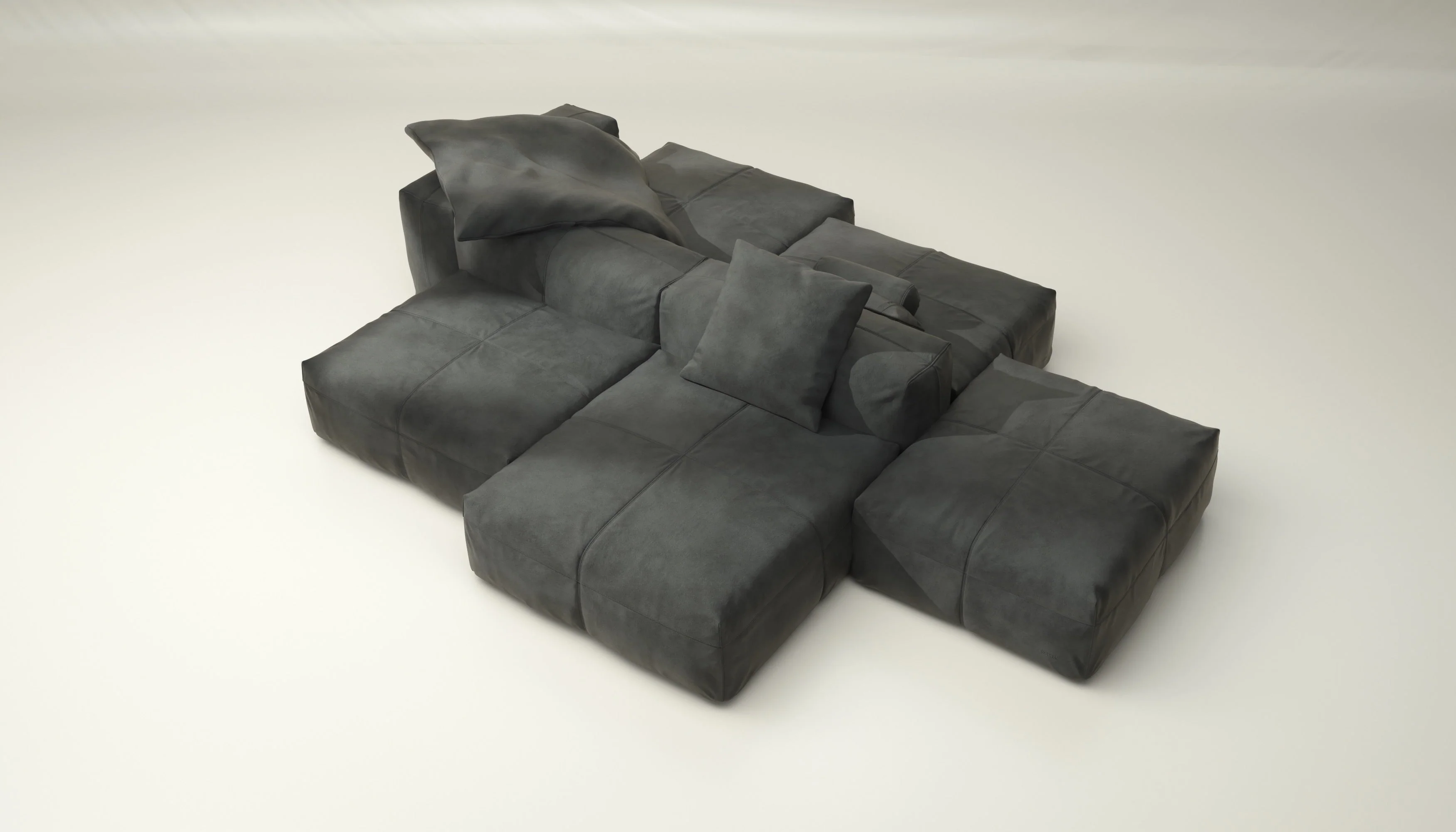 vetsak | Sofa Set 09 - The Island - Leather - Cacao | Modulares Sofa | 7 Sitzer | Sofa Island - Image 3