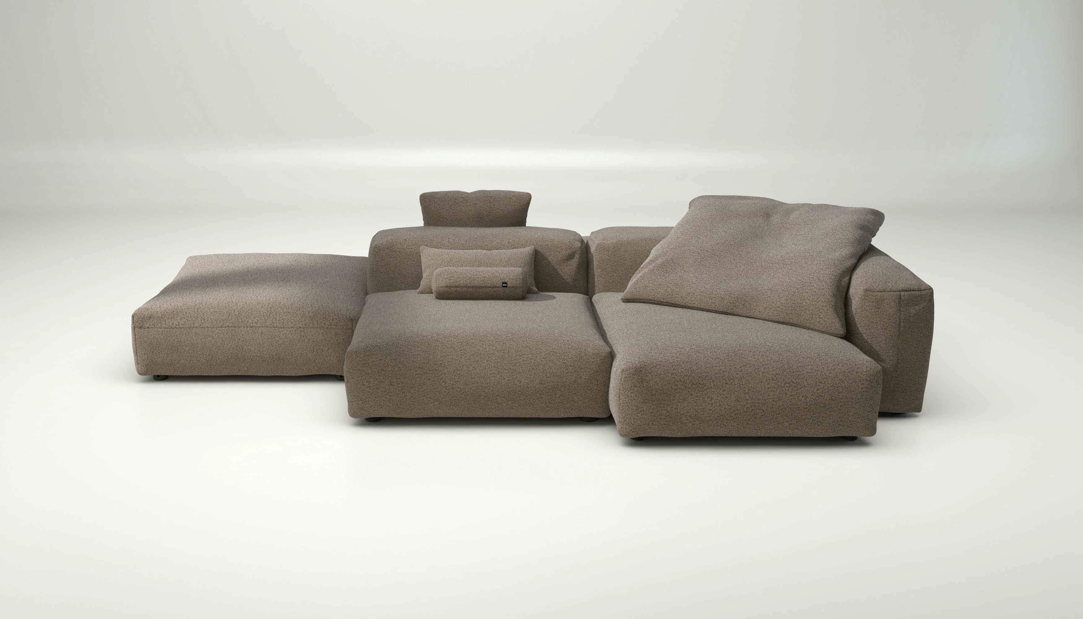 vetsak | Sofa Set 09 - The Island - Loop Loop - Taupe | Modulares Sofa | 7 Sitzer | Sofa Island