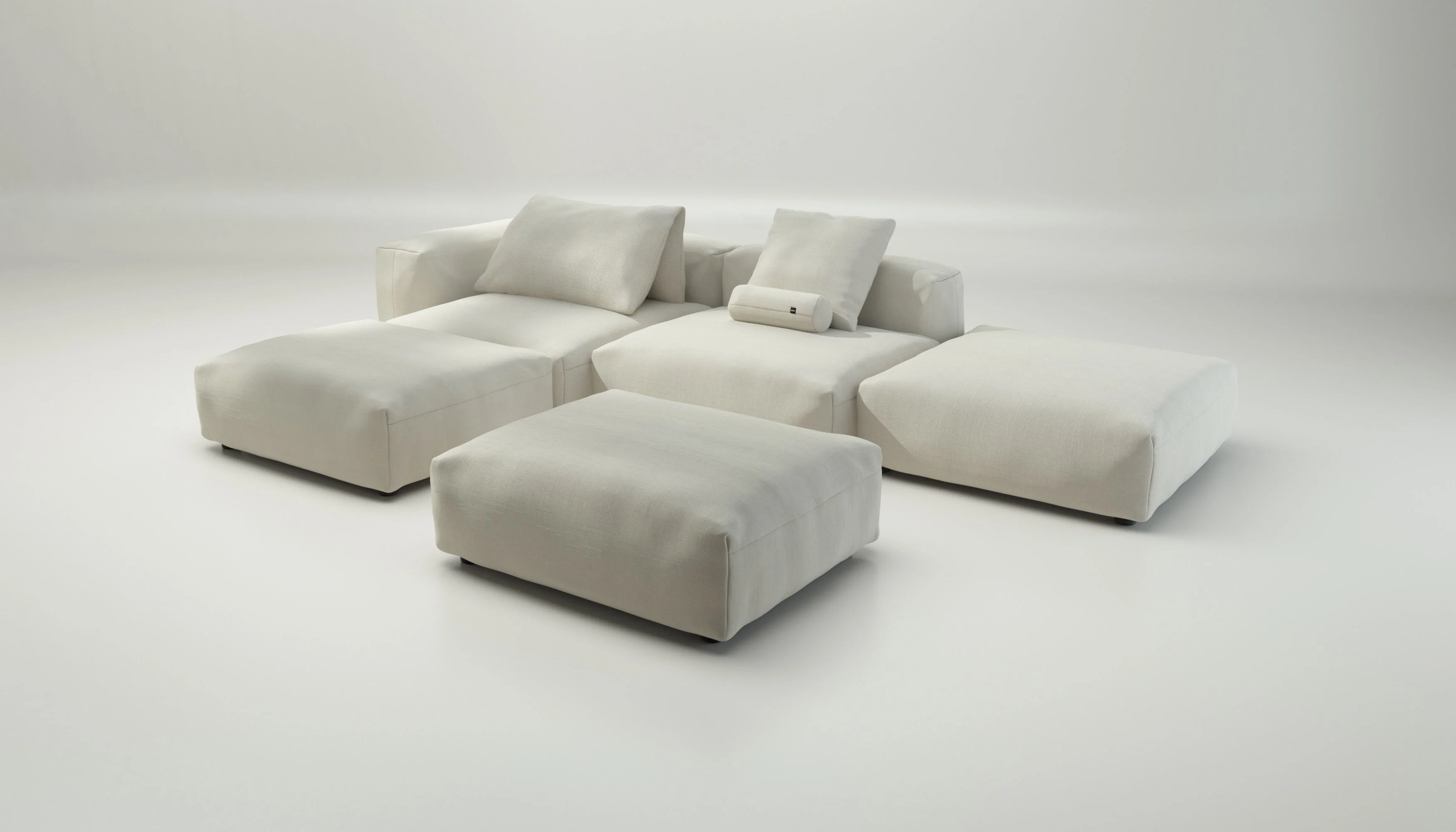 vetsak | Sofa Set 09 - The Island - Pique - Creme | Modulares Sofa | 7 Sitzer | Sofa Island - Image 4