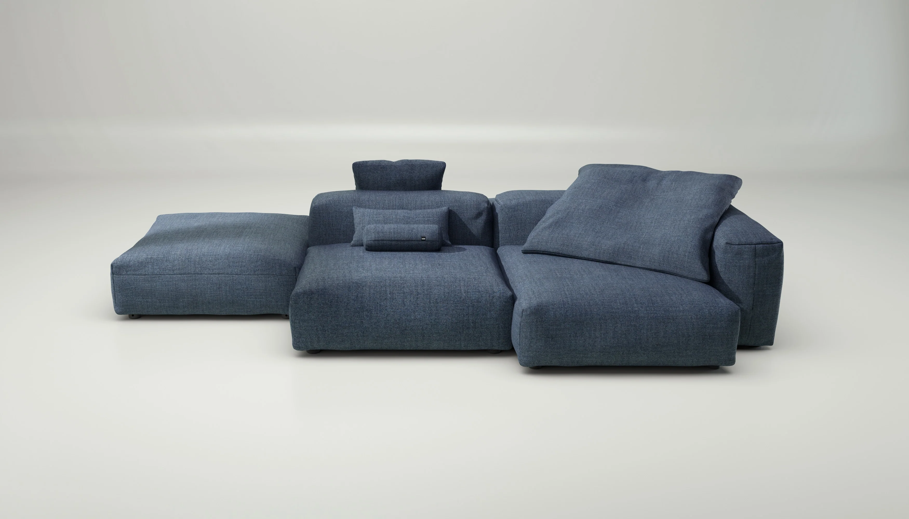 vetsak | Sofa Set 09 - The Island - Pique - Dark Blue | Modular Sofa | 7 Seater | Sofa Island