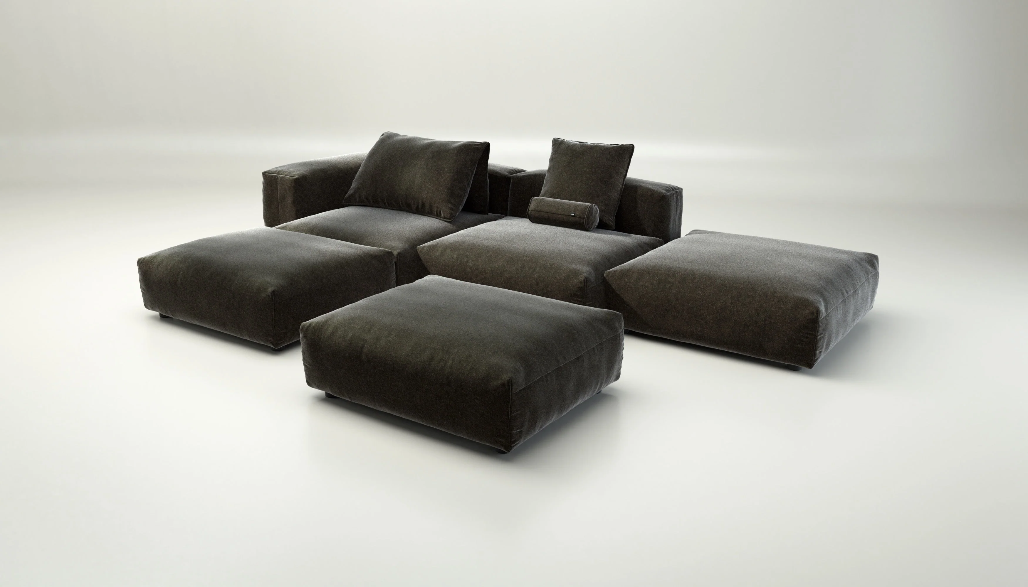 vetsak | Sofa Set 09 - The Island - Suave - Anthracite | Modular Sofa | 7 Seater | Sofa Island - Image 4