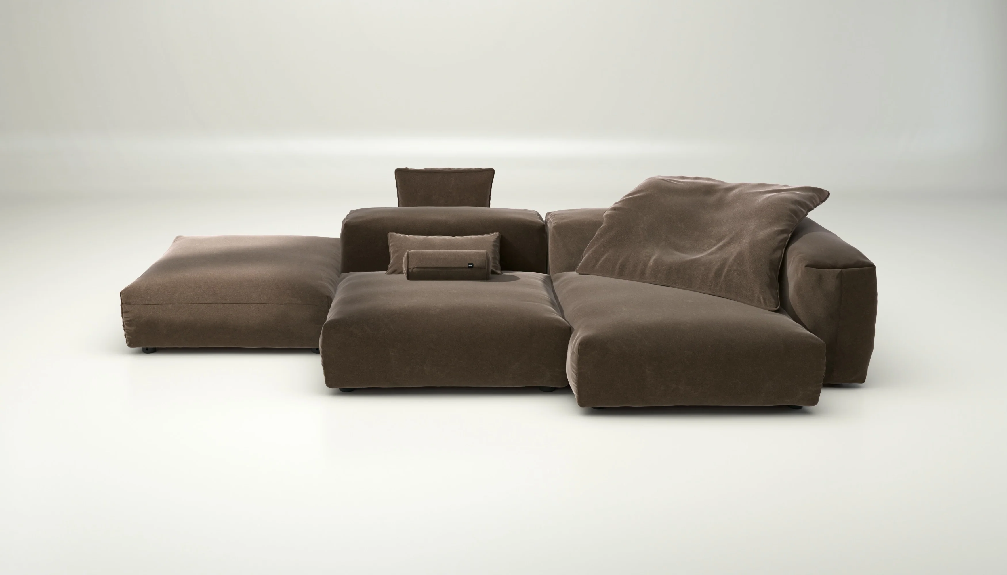 vetsak | Sofa Set 09 - The Island - Suave - Espresso | Modulares Sofa | 7 Sitzer | Sofa Island