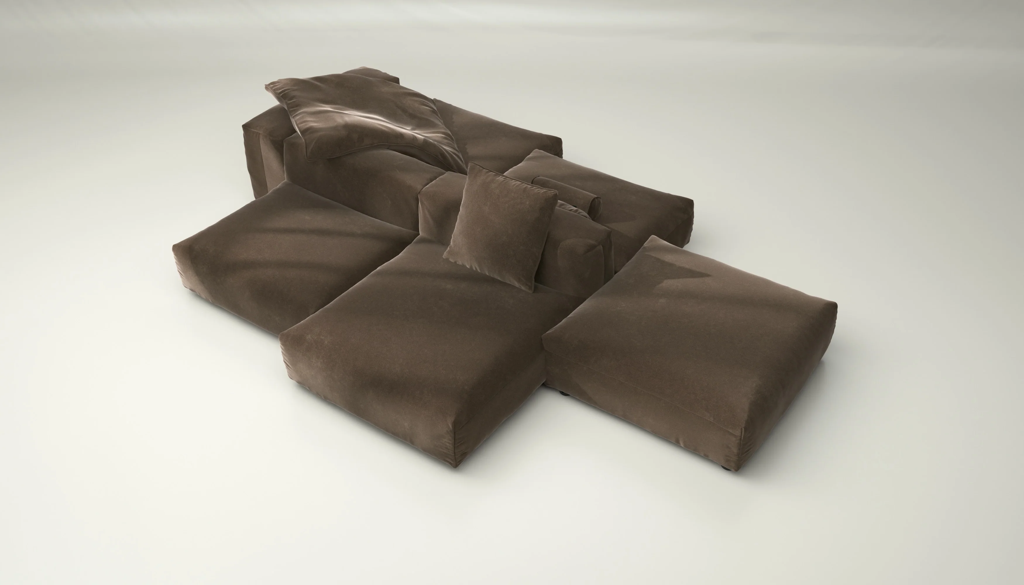 vetsak | Sofa Set 09 - The Island - Suave - Espresso | Modulares Sofa | 7 Sitzer | Sofa Island - Image 3