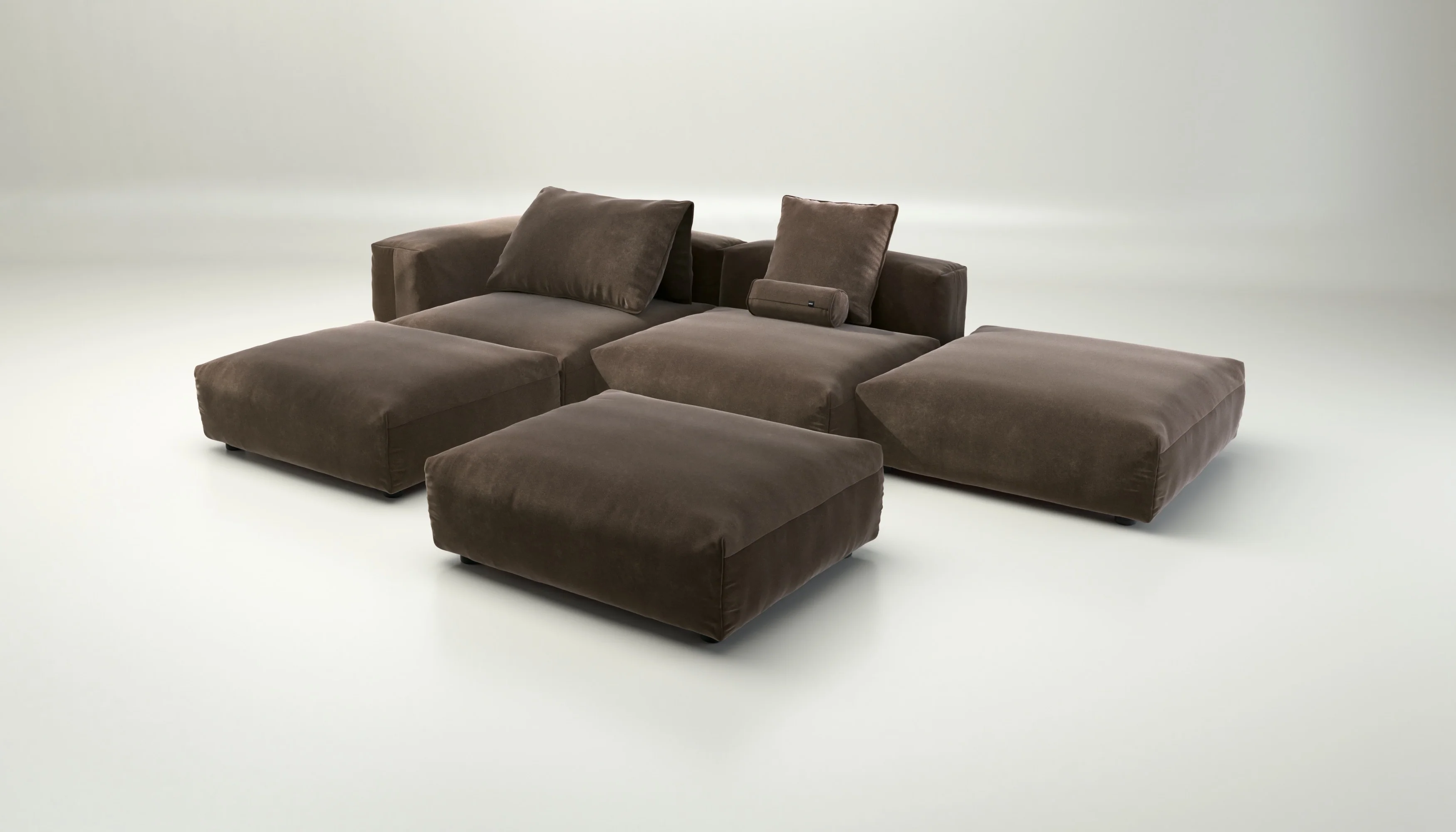 vetsak | Sofa Set 09 - The Island - Suave - Espresso | Modulares Sofa | 7 Sitzer | Sofa Island - Image 4