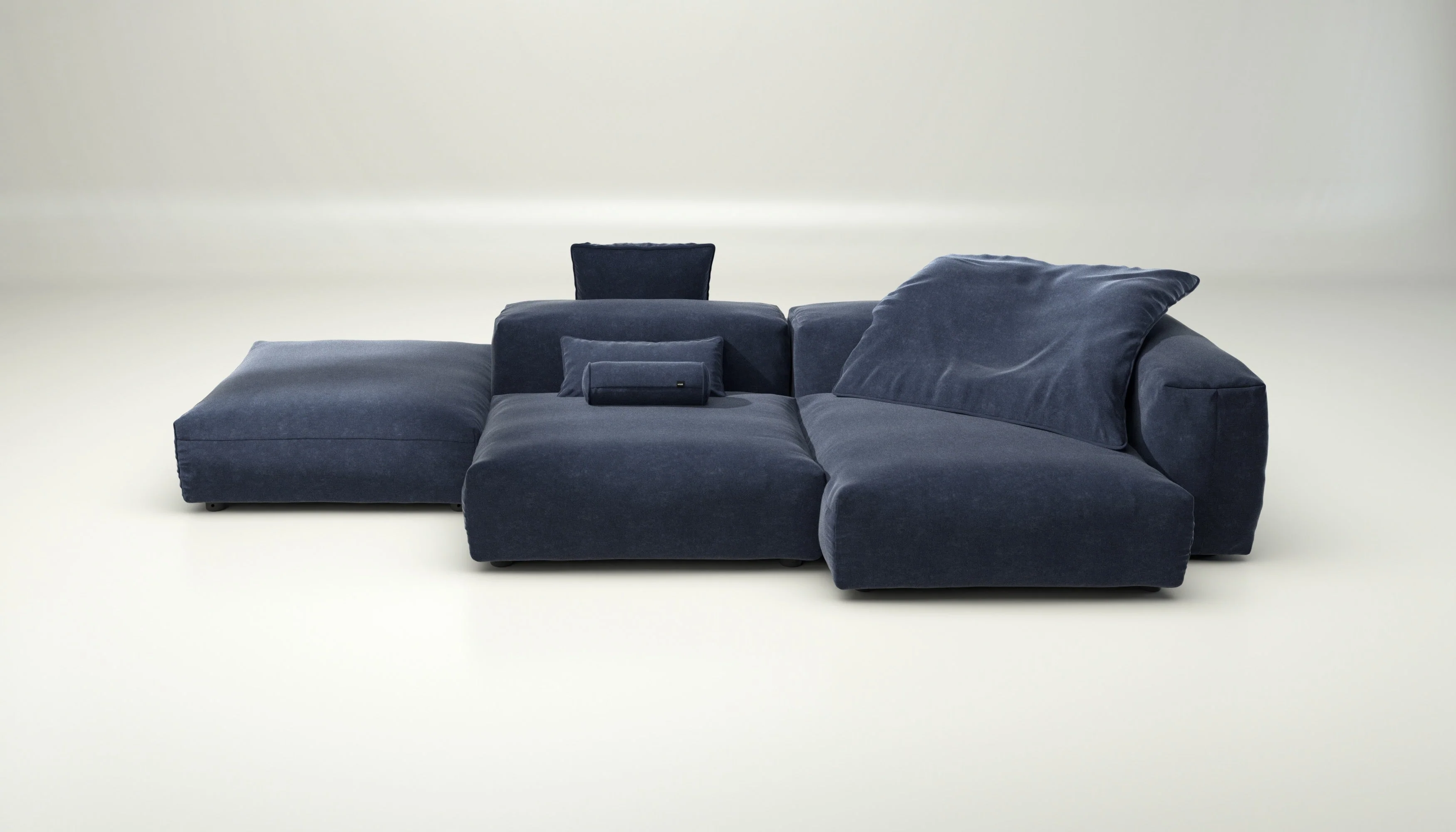 vetsak | Sofa Set 09 - The Island - Suave - Navy | Modulares Sofa | 7 Sitzer | Sofa Island