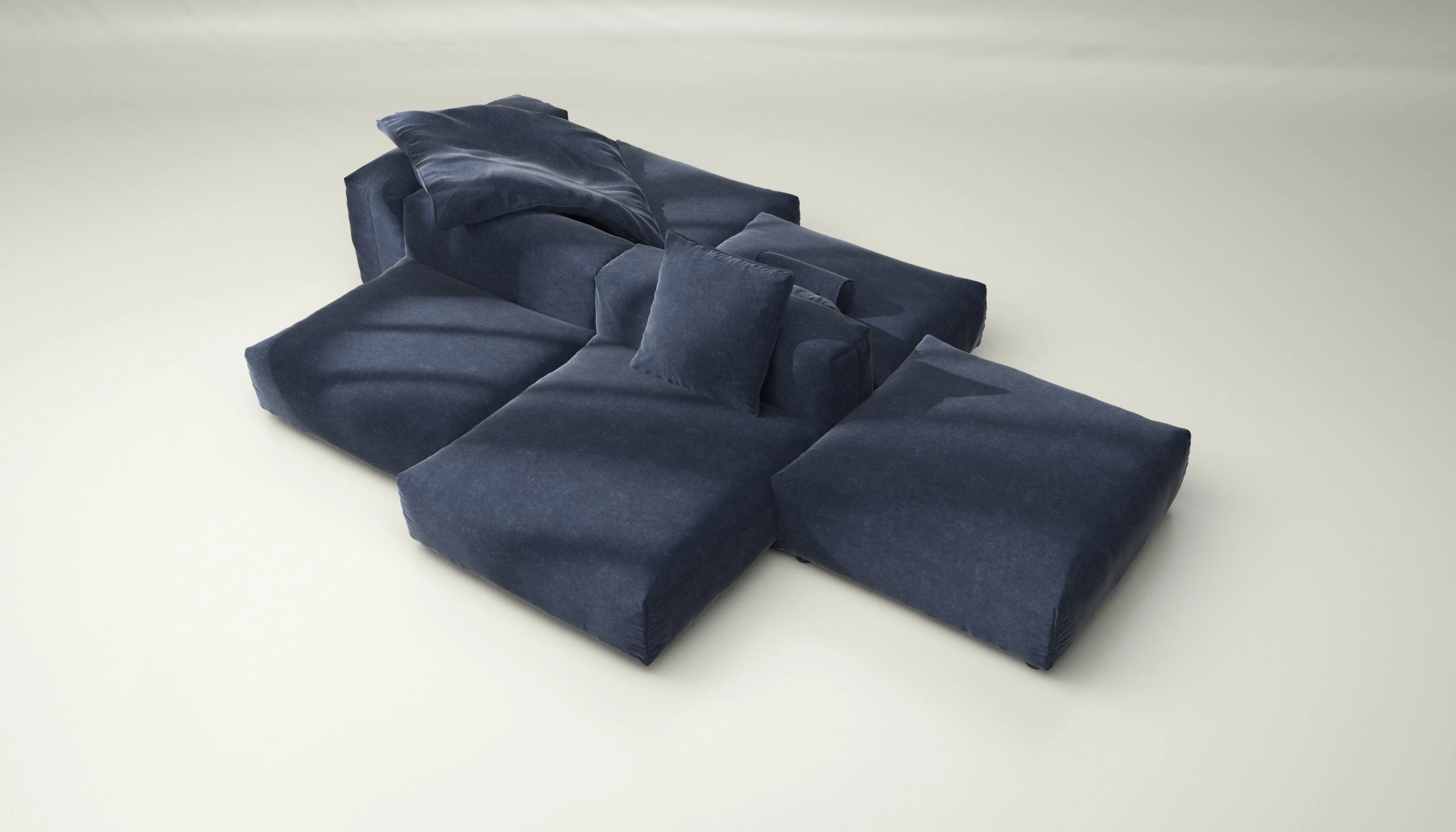 vetsak | Sofa Set 09 - The Island - Suave - Navy | Modulares Sofa | 7 Sitzer | Sofa Island - Image 3