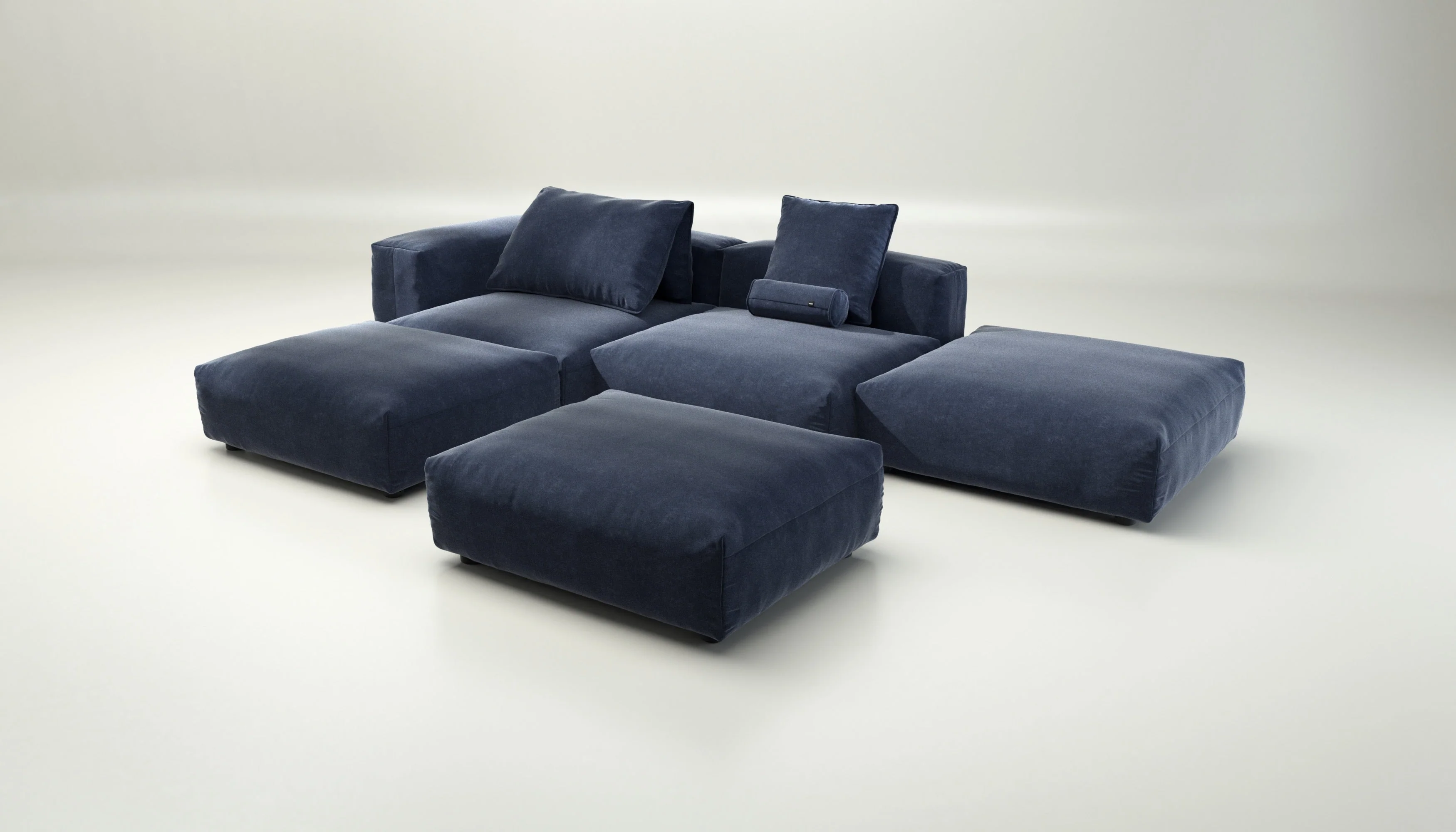 vetsak | Sofa Set 09 - The Island - Suave - Navy | Modulares Sofa | 7 Sitzer | Sofa Island - Image 4
