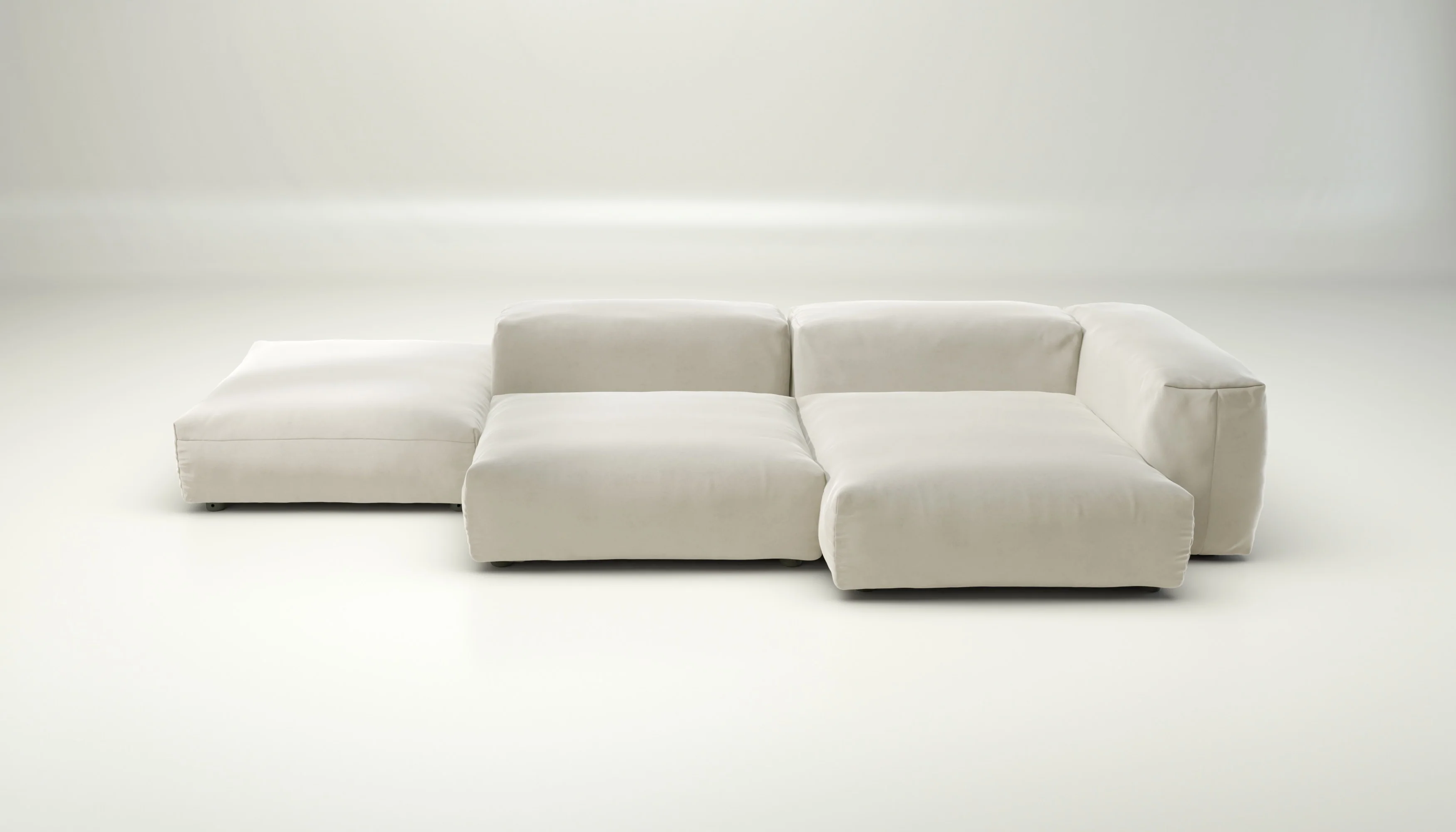 vetsak | Sofa Set 09 - The Island - Suave - Pearl | Modular Sofa | 7 Seater | Sofa Island