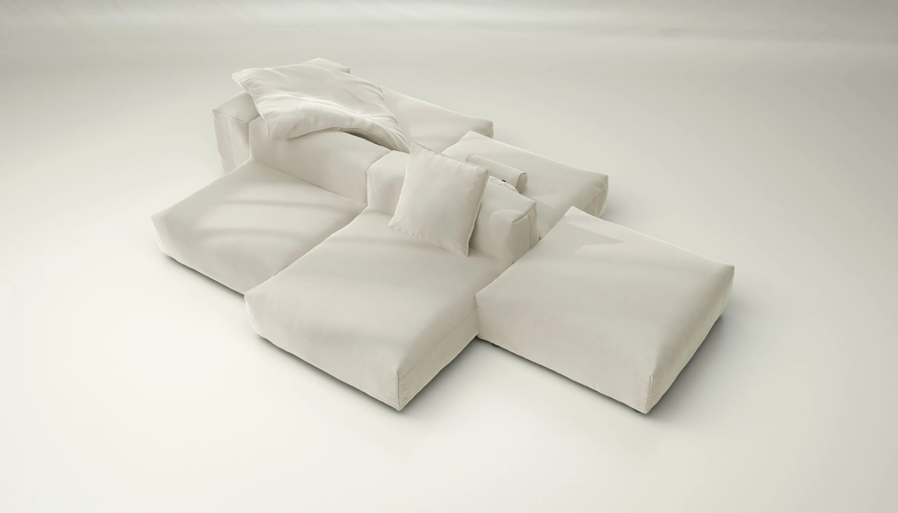 vetsak | Sofa Set 09 - The Island - Suave - Pearl | Modular Sofa | 7 Seater | Sofa Island - Image 2